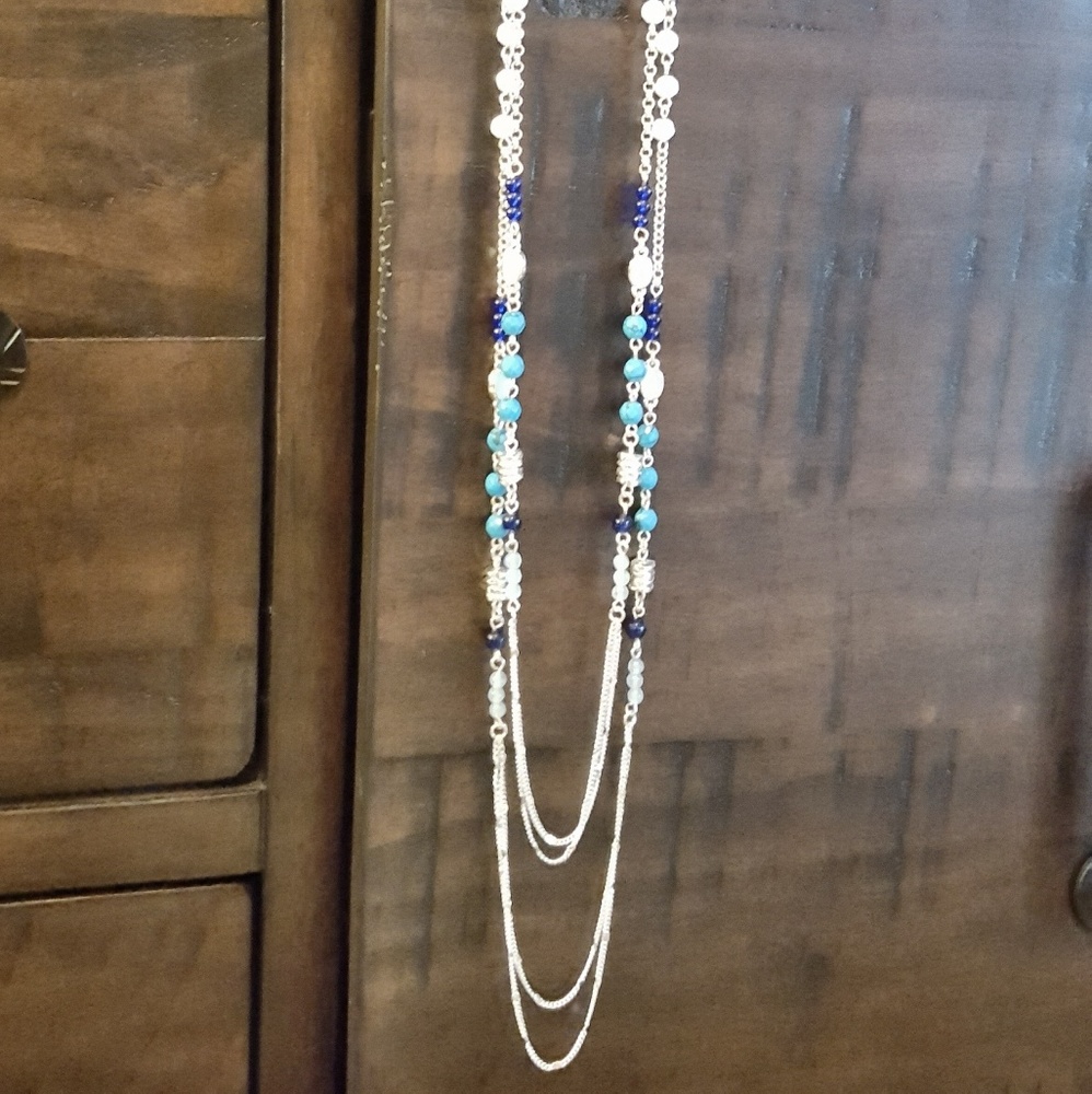 Vera Bradley Double Chain Semi-Precious Necklace